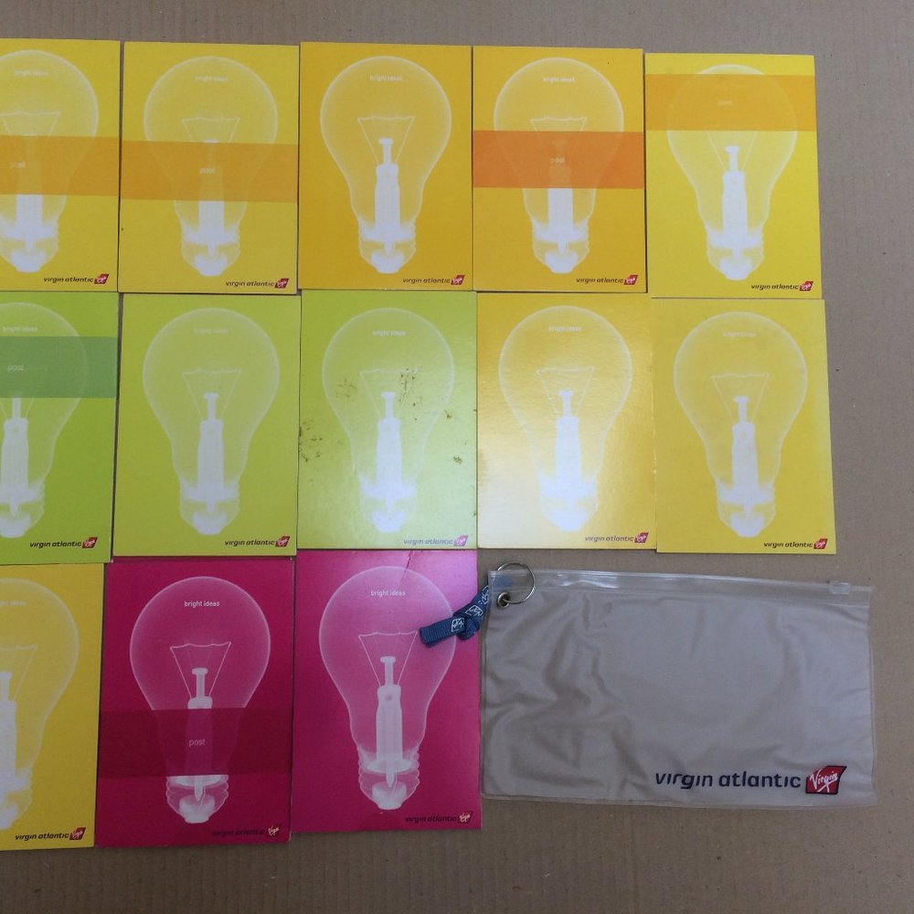 - 12 jotters note pads & one retro amenity clear case new 13 items in all